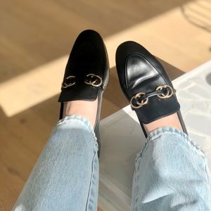 SOLD on Vinted - H&M Loafers Black & Gold Size 7 Great Condition Chic Style